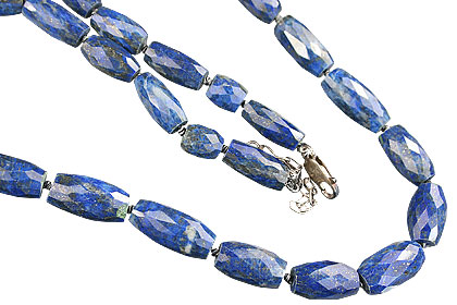 Design 7711: blue lapis lazuli tumbled necklaces