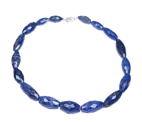 Design 7714: blue lapis lazuli chunky necklaces