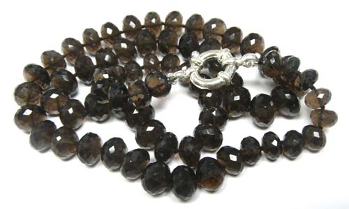 Design 7732: brown smoky quartz necklaces