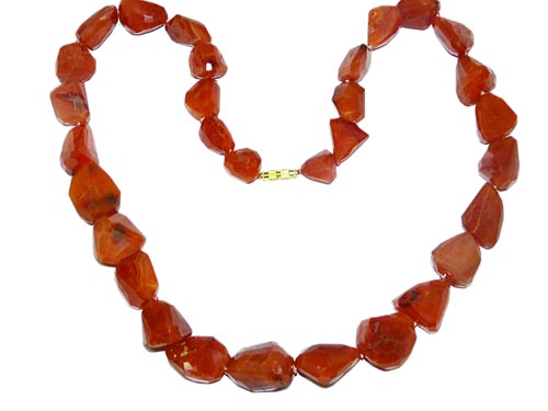 Design 7760: orange carnelian necklaces