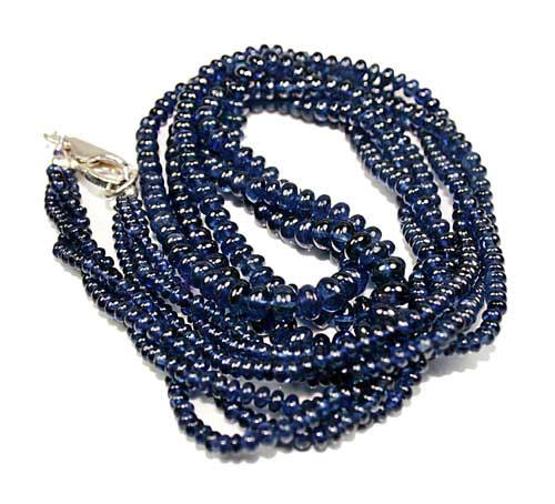 Design 7899: blue sapphire classic, multistrand necklaces