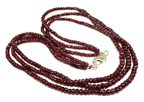 Design 7900: Red ruby multistrand necklaces