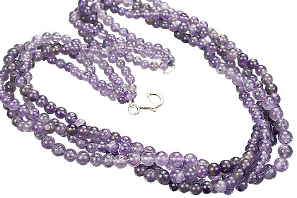 Design 7982: purple amethyst multistrand necklaces