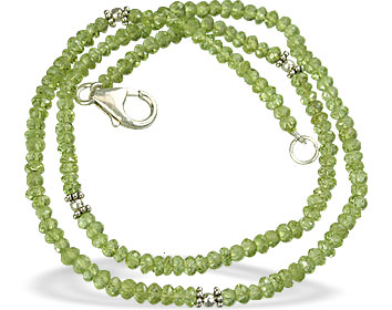 Design 8020: green peridot necklaces