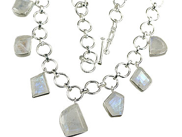 Design 8032: white moonstone necklaces