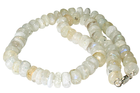 Design 8079: white moonstone necklaces