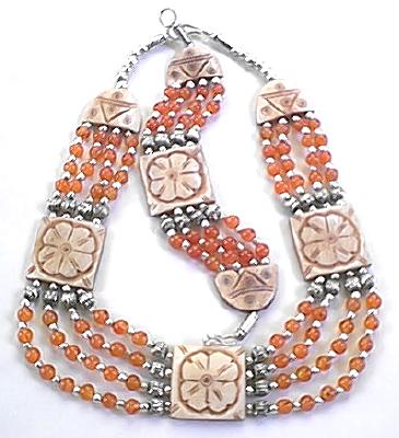 Design 83: orange carnelian necklaces