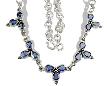 Design 832: blue iolite drop necklaces
