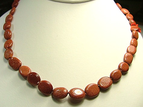 Design 834: brown goldstone necklaces