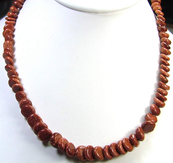 Design 839: brown goldstone necklaces