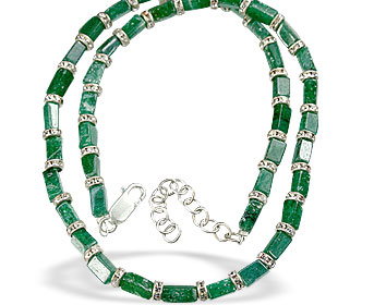 Design 8485: green aventurine ethnic necklaces