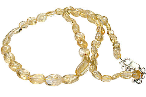 Design 8536: Yellow citrine necklaces