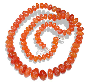 Design 863: orange carnelian necklaces