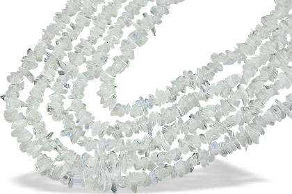 Design 8918: white moonstone chipped necklaces