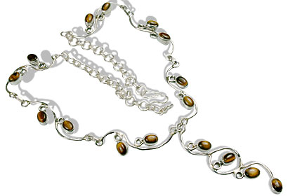 Design 894: brown tiger eye necklaces