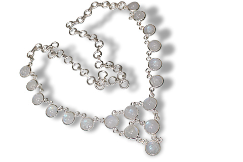 Design 907: white moonstone engagement necklaces
