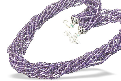Design 9082: purple amethyst multistrand necklaces