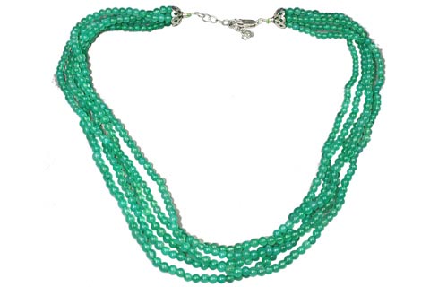 Design 9085: green onyx brides-maids necklaces