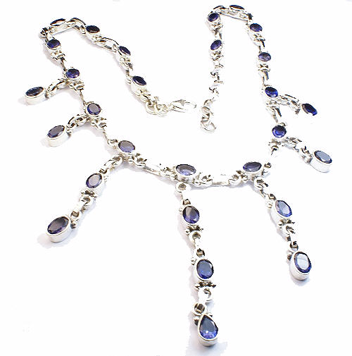 Design 916: blue iolite gothic-medieval necklaces