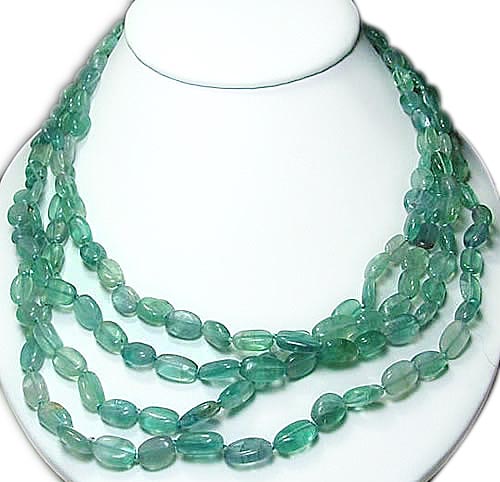 Design 918: blue fluorite multistrand necklaces