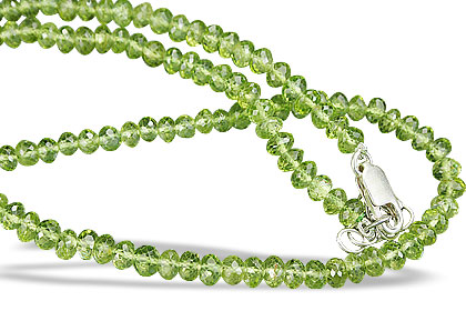 Design 9222: green peridot necklaces