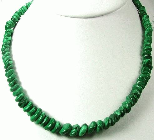 Design 952: green malachite necklaces