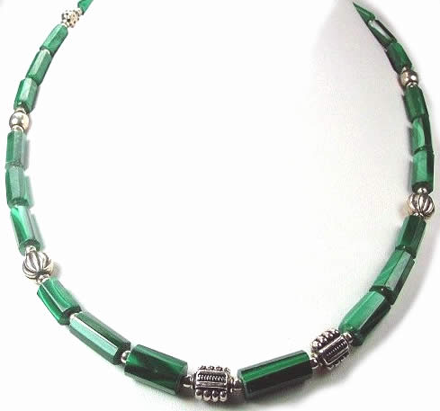 Design 959: green malachite necklaces