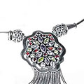 Design 1094: multi-color multi-stone ethnic necklaces