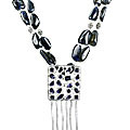Design 1158: blue iolite multistrand necklaces