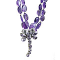 Design 1163: purple amethyst pendant necklaces