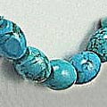 5665: Beaded blue magnesite necklaces