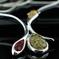 7127: orange amber  contemporary necklaces
