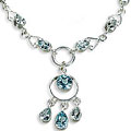 Design 9994: blue blue topaz pendant necklaces