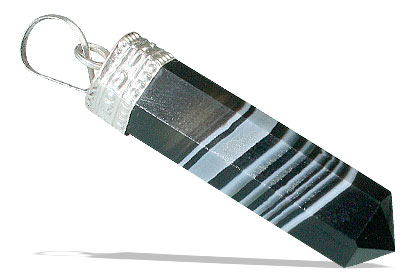 Design 1089: black onyx pencil pendants