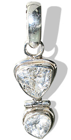 Design 1116: white cubic zirconia pendants