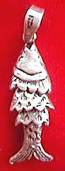 Design 1171: white silver fish pendants