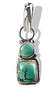 Design 1248: black,blue,green turquoise mini pendants