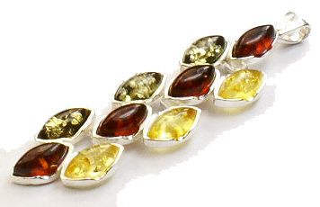Design 12615: green,red,yellow amber pendants