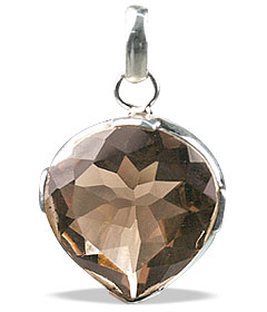 Design 13047: brown smoky quartz drop pendants