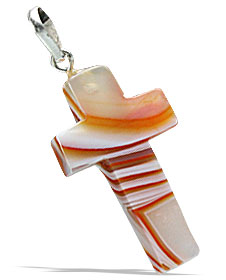 Design 13161: orange,multi-color onyx christian pendants