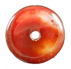Design 1318: orange carnelian donut pendants