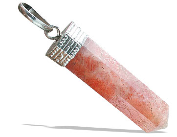 Design 13189: orange sunstone pencil pendants