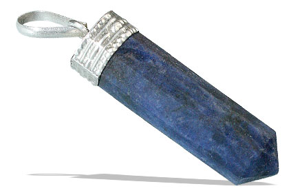 Design 13192: blue iolite pencil pendants