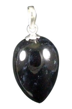 Design 1322: black jasper drop pendants