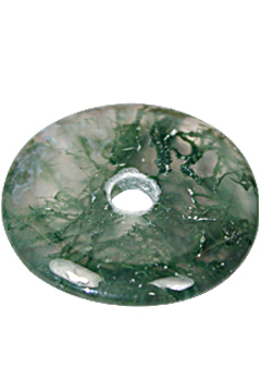 Design 1323: green moss agate donut pendants