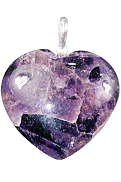 Design 1324: purple amethyst heart pendants
