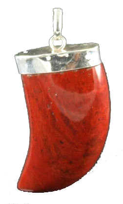 Design 1340: red jasper claw pendants