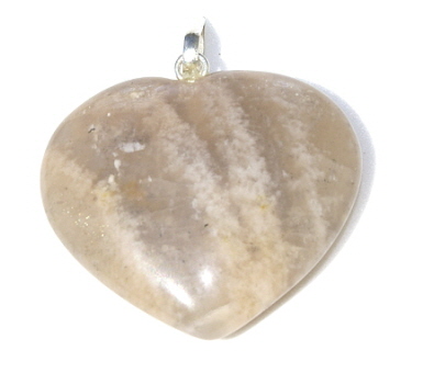 Design 1353: brown,white moonstone heart pendants