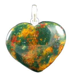 Design 1355: green,yellow agate heart pendants