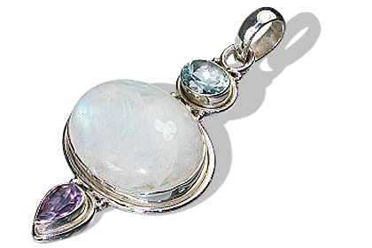 Design 1356: white moonstone drop pendants